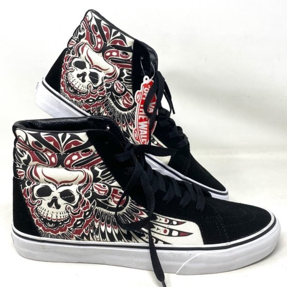 Vans Other - VANS SK8-Hi Shoe For Men Skate Brown Black Canvas Suede Sneaker Custom Alsu01239